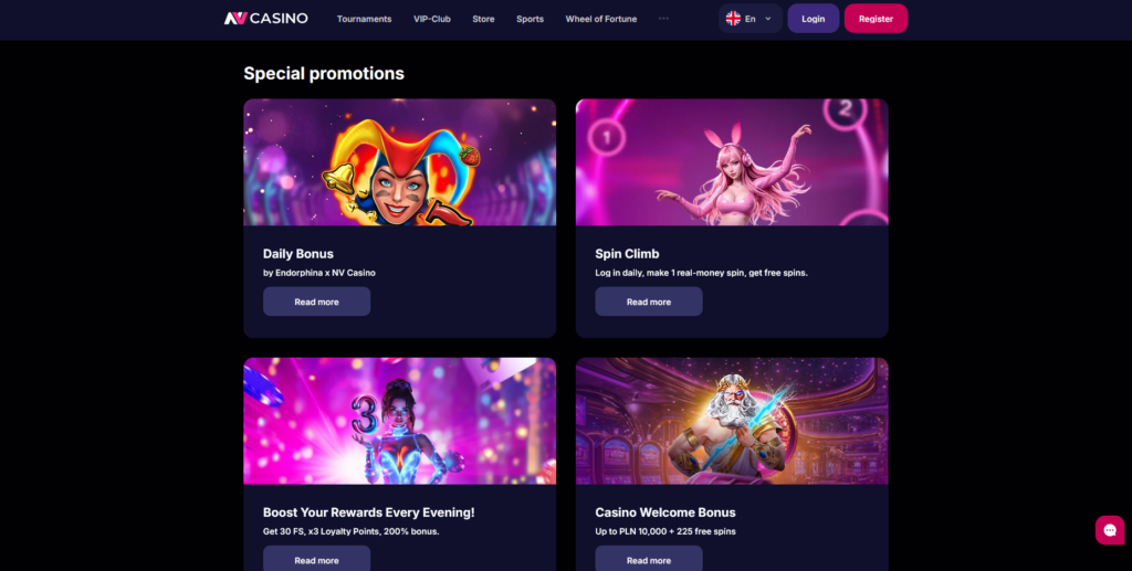 nv.casino promotions bonuses