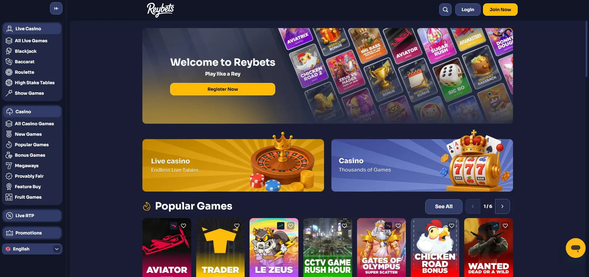 reybets casino site
